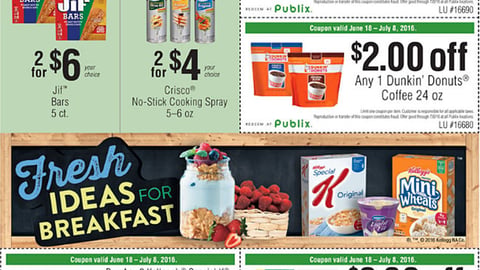 Publix Kellogg 'Fresh Ideas for Breakfast' Feature