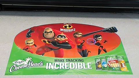 Frigo 'Make Snacking Incredible' Floor Cling