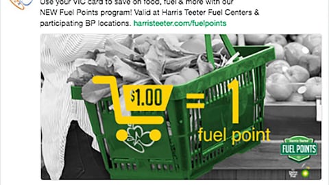 Harris Teeter 'New Fuel Points Program' Twitter Update