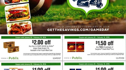 Publix 'Game Day Favorites' Coupon Book Cover