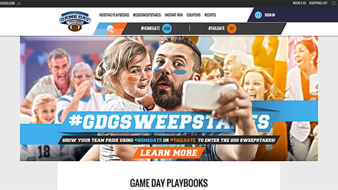 Kroger 'Game Day Greats' Landing Page