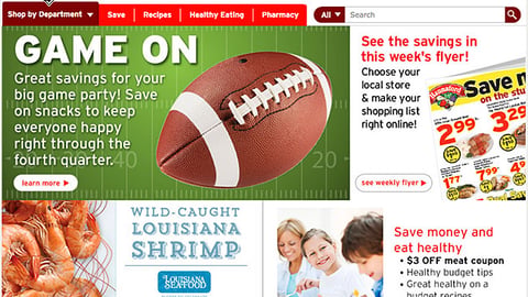 Hannaford 'Great Savings' Leaderboard Ad