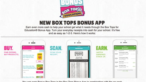 General Mills Box Tops Bonus App