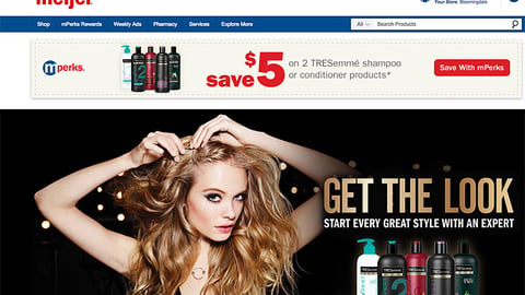 Meijer Tresemme 'Get the Look' Web Page