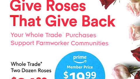 Whole Foods 'Give Roses That Give Back' Mailer Ad