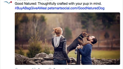 PetSmart Good Natured 'Thoughtfully Crafted' Twitter Update