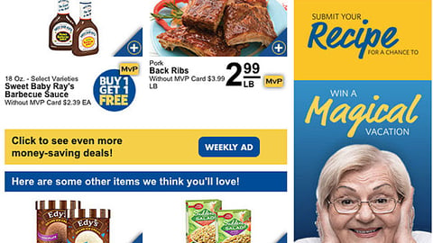 Food Lion 'Submit Your Recipe' Email Ad