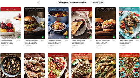 Publix 'Grilling the Dream Inspiration' Pinterest Board