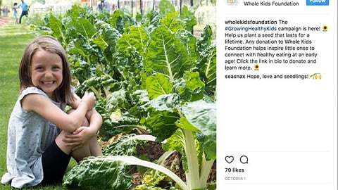 Whole Kids Foundation #GrowingHealthyKids Instagram Update
