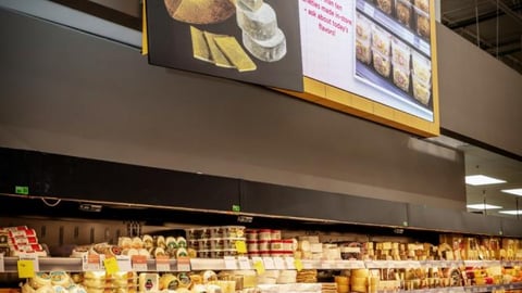 H-E-B 'Domestic & Imported Cheese' Refrigerated Display