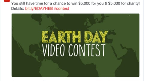 H-E-B Earth Day Contest Tweet