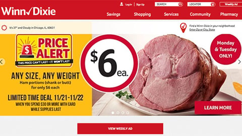 Winn-Dixie 'Price Alert' Carousel Ad