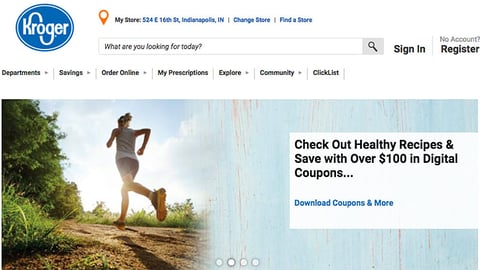 Kroger 'Healthy Recipes' Carousel Ad