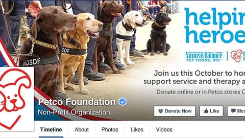 Petco Foundation Natural Balance 'Helping Heroes' Facebook Cover