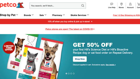 Petco Hill's Repeat Delivery Carousel Ad