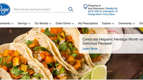Kroger 'Delicious Recipes' Carousel Ad