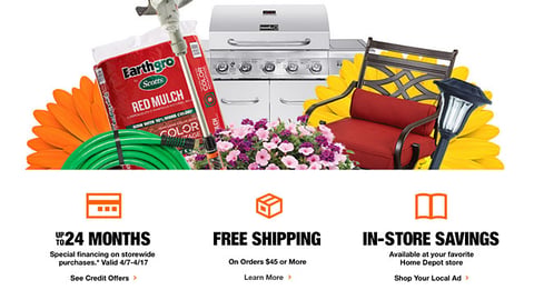 Home Depot 'Spring Black Friday' Leaderboard Ad