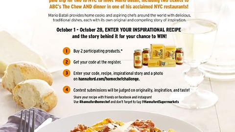 Hannaford 'Mario Batali Home Chef Challenge' Fresh Magazine Ad