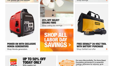 Home Depot 'Celebration of Service' Display Ad