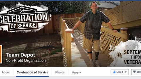 Team Depot 'Celebration of Service' Facebook Cover
