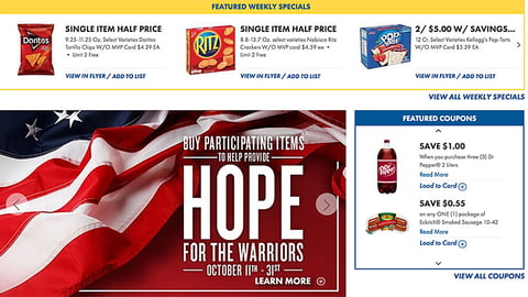 Food Lion Hope for the Warriors Carousel Ad