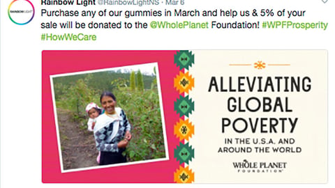Rainbow Lite Whole Foods '#HowWeCare' Twitter Update