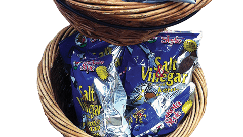 Hy-Vee Three-Tier Wicker Basket