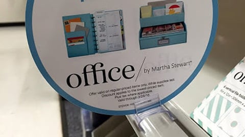 Office by Martha Stewart Shelf Talker