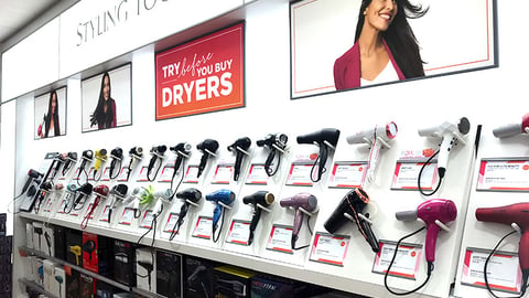 Ulta 'Styling Tools' Wall Display