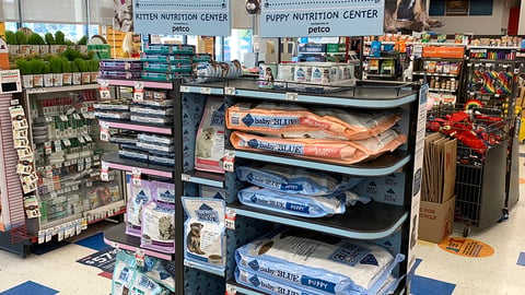 Baby Blue 'Nutrition Center' Petco Racks