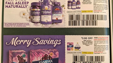Always, Tampax 'Merry Savings' FSI