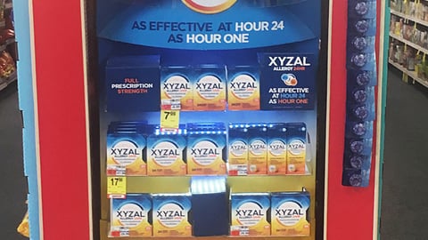 Xyzal CVS '24 Hour Relief' Endcap
