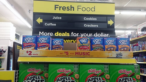 Pop-Tarts Dollar General 'Rock the Flavor' Shelf Tray