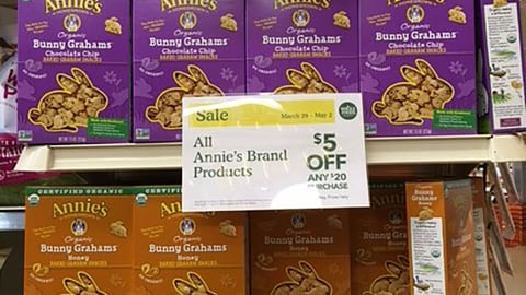 Whole Foods Annie's Shelf Signs