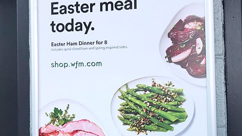 Whole Foods 'Order Your Easter Meal' Framed Sign