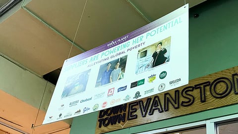 Whole Foods 'Powering Her Potential' Ceiling Banner