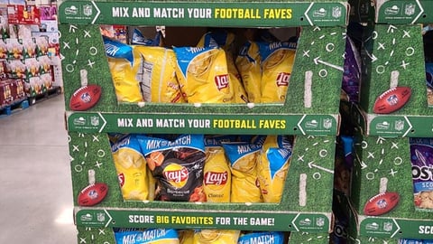 Sam's Club Lay's 'Mix And Match Your Football Faves' Pallet Display