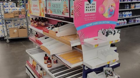 Walmart 'Find Your Happy Place' Display Aisle Fixture