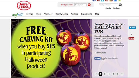 Jewel-Osco 'Free Carving Kit' Carousel Ad