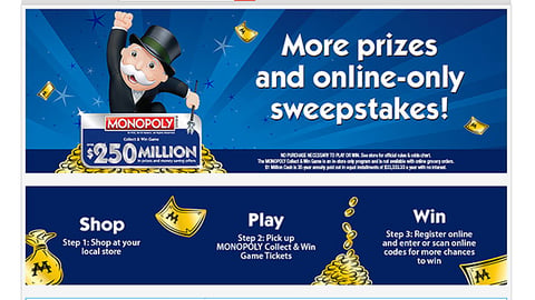 Jewel-Osco 'More Prizes' Web Page
