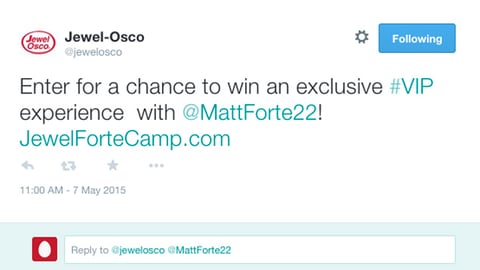 Jewel-Osco 'Forte Camp' Twitter Update