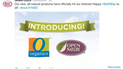 Jewel-Osco Earth Day Twitter Update