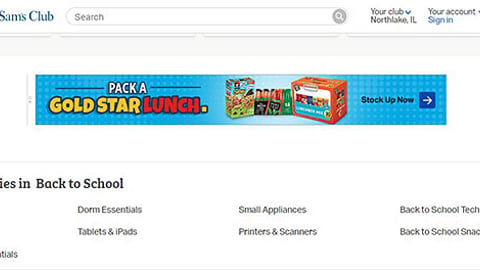 Sam's Club 'Gold Star Lunch' Display Ad