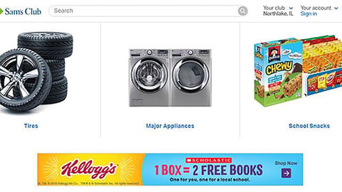 Sam's Club Kellogg's '1 Box = 2 Free Books' Display Ad