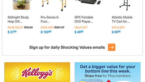 Sam's Club Kellogg's '1 Box = 2 Free Books' Email Ad