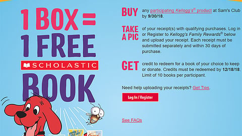 Kellogg's Sam's Club 'Feeding Reading' Web Page