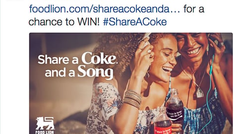 Food Lion Coke 'Love Music?' Twitter Update