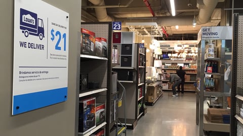 Lowe's 'We Deliver' Sign