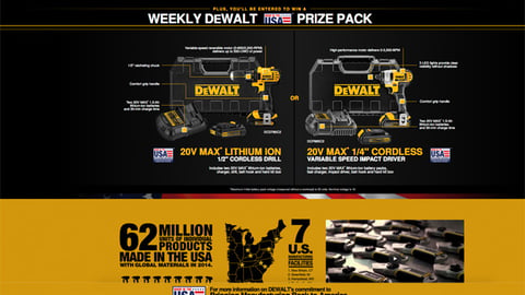 DeWalt Lowe's 'American Ride' Sweeps Website