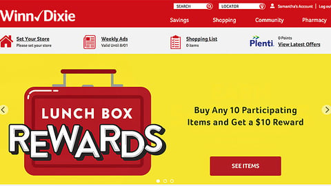 Winn-Dixie 'Lunch Box Rewards' Carousel Ad